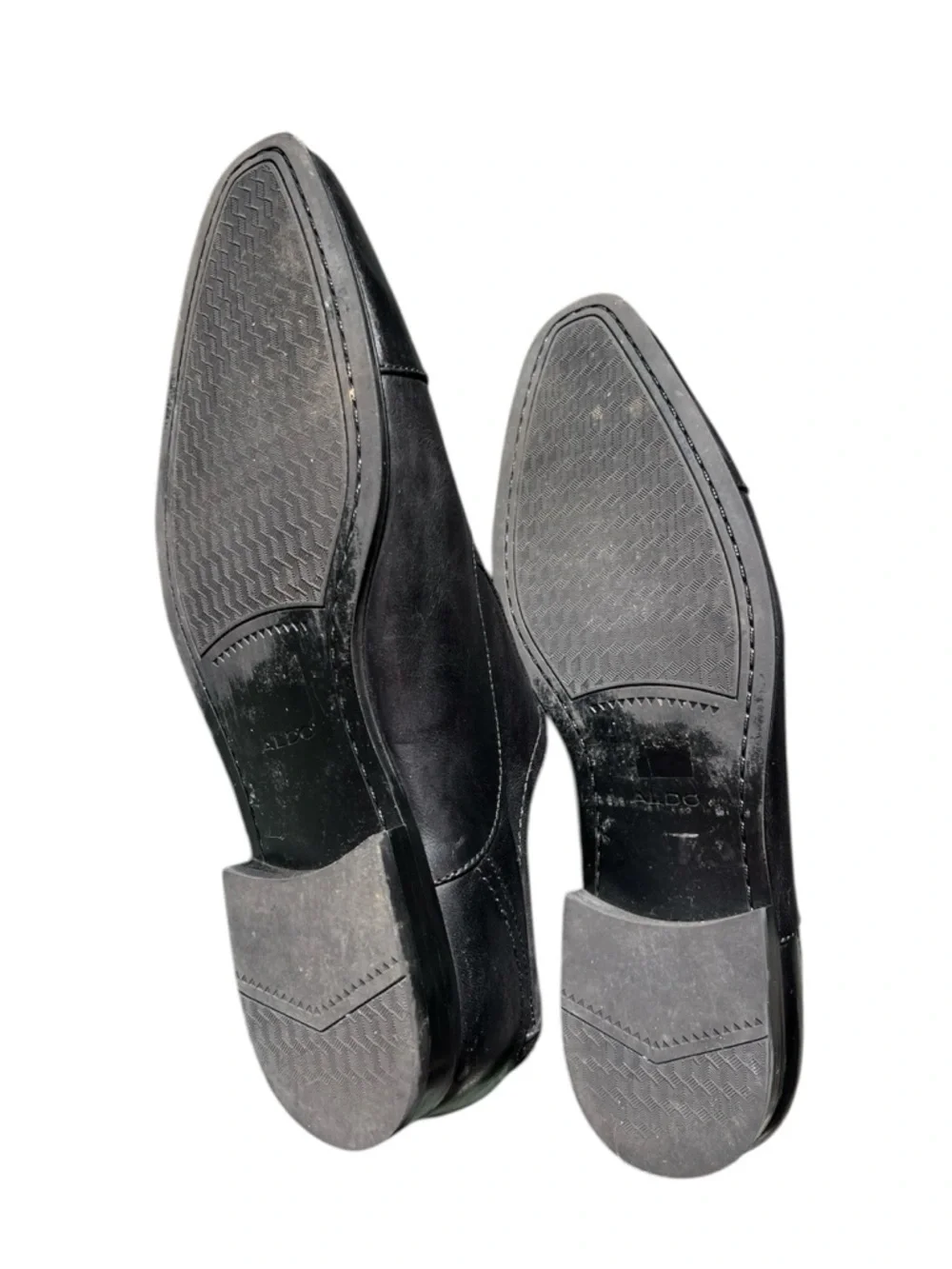 Aldo Men’s Black Oxford Lace up Dress Shoes pointed toe Size 10.5